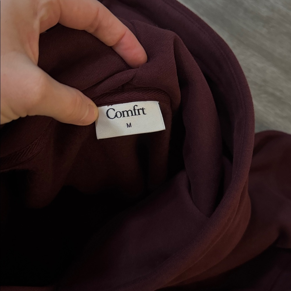 Comfrt Minimalist Hoodie Maroon - Picture 6 of 8